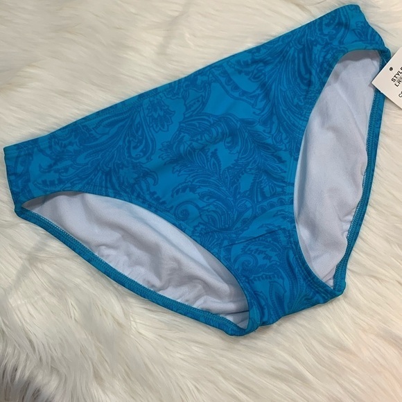 NWT Lauren Ralph Lauren Blue Paisley Bottom - Picture 1 of 6